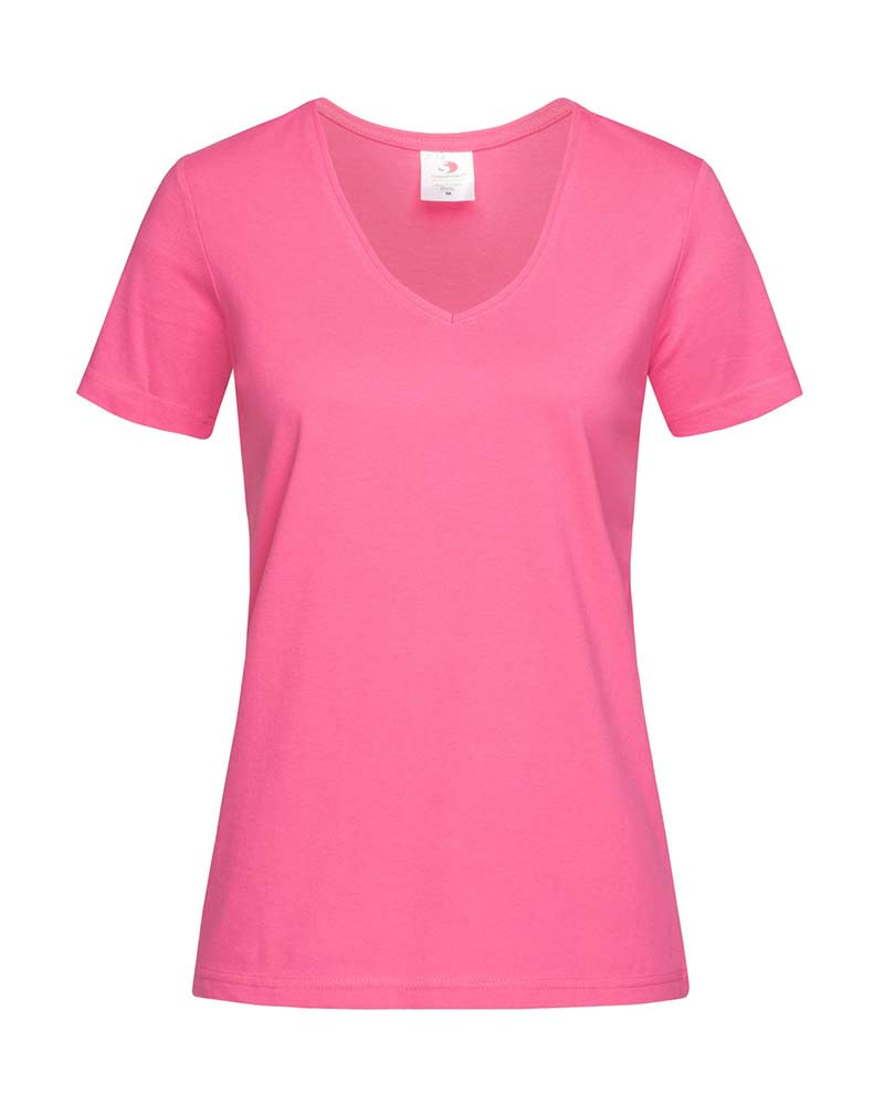 T-shirt Donna Classica collo V cotone Stedman ST2700 6 T-shirt-Donna-Classica-collo-V-cotone-Stedman-ST2700-rosa