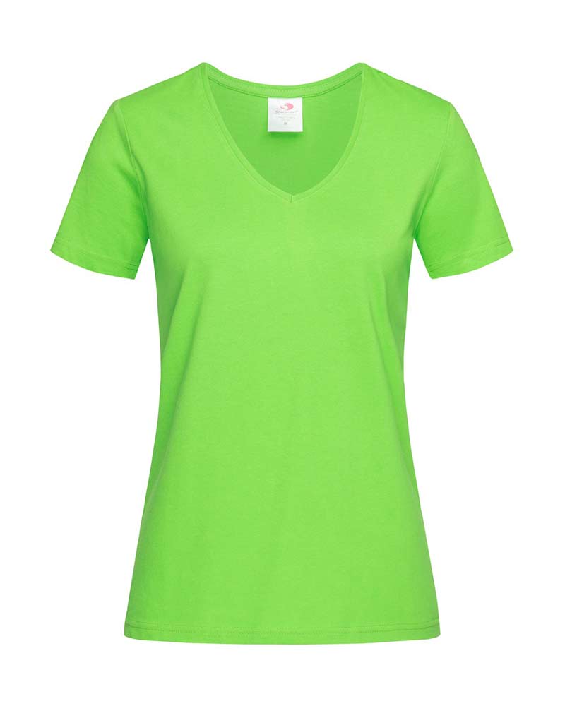 T-shirt Donna Classica collo V cotone Stedman ST2700 7 T-shirt-Donna-Classica-collo-V-cotone-Stedman-ST2700-verde-kiwi