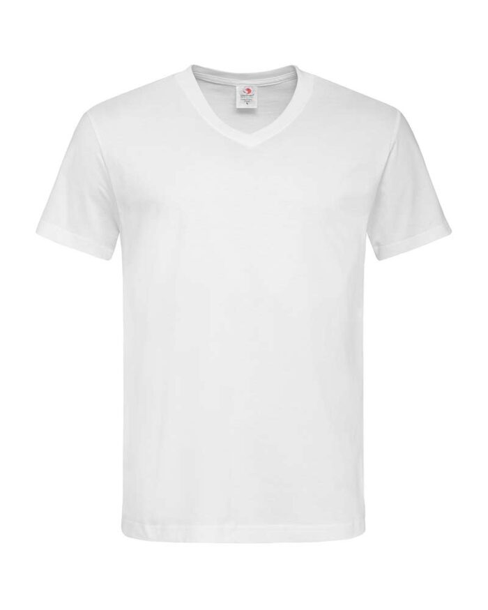 T-shirt-Uomo-collo-a-V-Stedman-ST2300-bianco