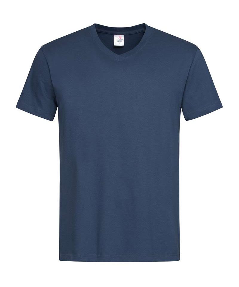 T-shirt-Uomo-collo-a-V-Stedman-ST2300-blu-navy