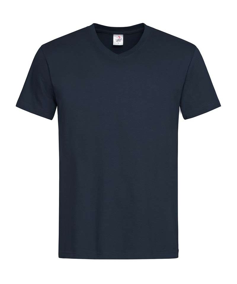 T-shirt-Uomo-collo-a-V-Stedman-ST2300-blu-notte