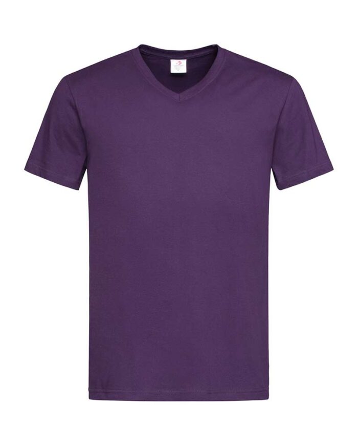 T-shirt-Uomo-collo-a-V-Stedman-ST2300-porpora