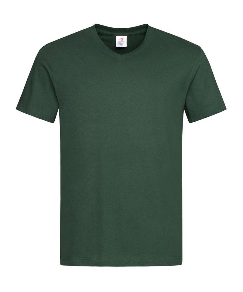 T-shirt-Uomo-collo-a-V-Stedman-ST2300-verde-bottiglia