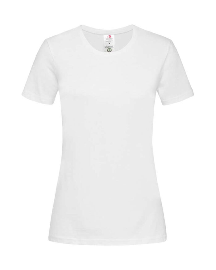 T-shirt-donna-girocollo-cotone-maniche-corte-Stedman-ST2620-bianco