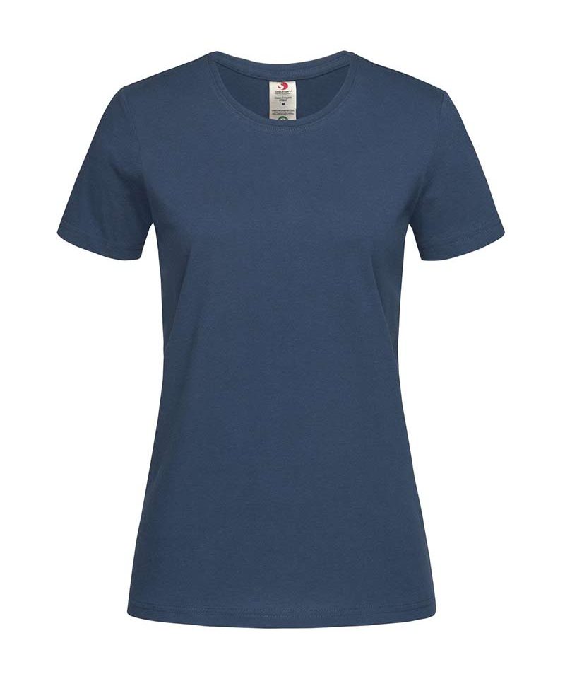 T-shirt-donna-girocollo-cotone-maniche-corte-Stedman-ST2620-blu-navy