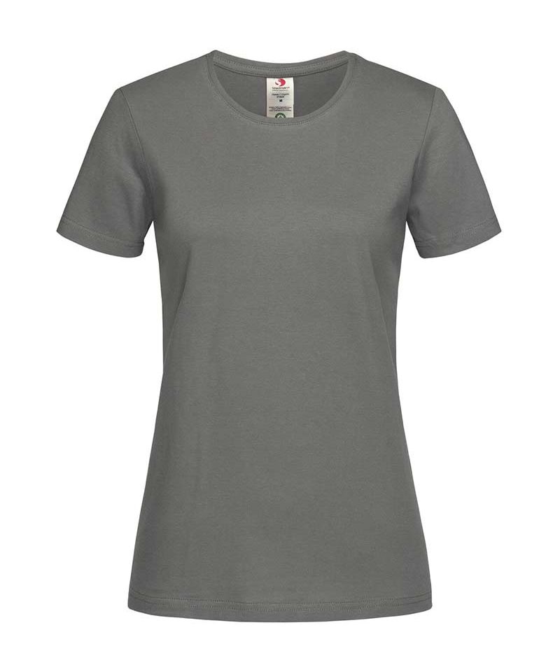 T-shirt-donna-girocollo-cotone-maniche-corte-Stedman-ST2620-grigio-scuro