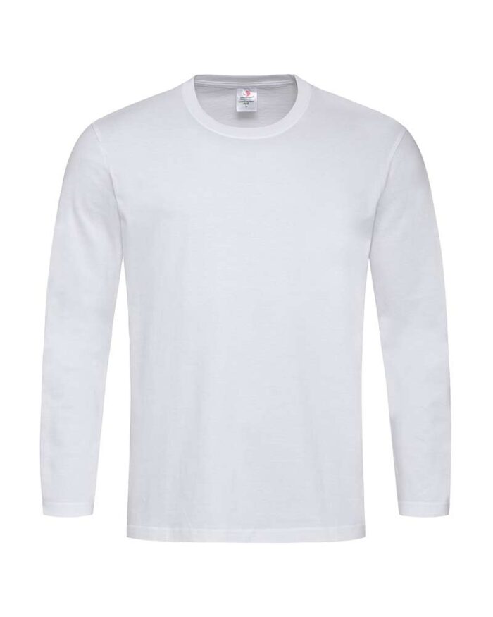 T-shirt-manica-lunga-Uomo-Unisex-Stedman-ST2130-Bianco