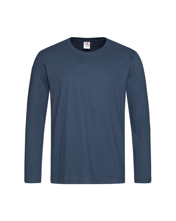 T-shirt-uomo-cotone-manica-lunga-Stedman-ST2500-blu-navy