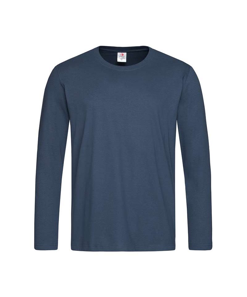 T-shirt-uomo-cotone-manica-lunga-Stedman-ST2500-blu-navy