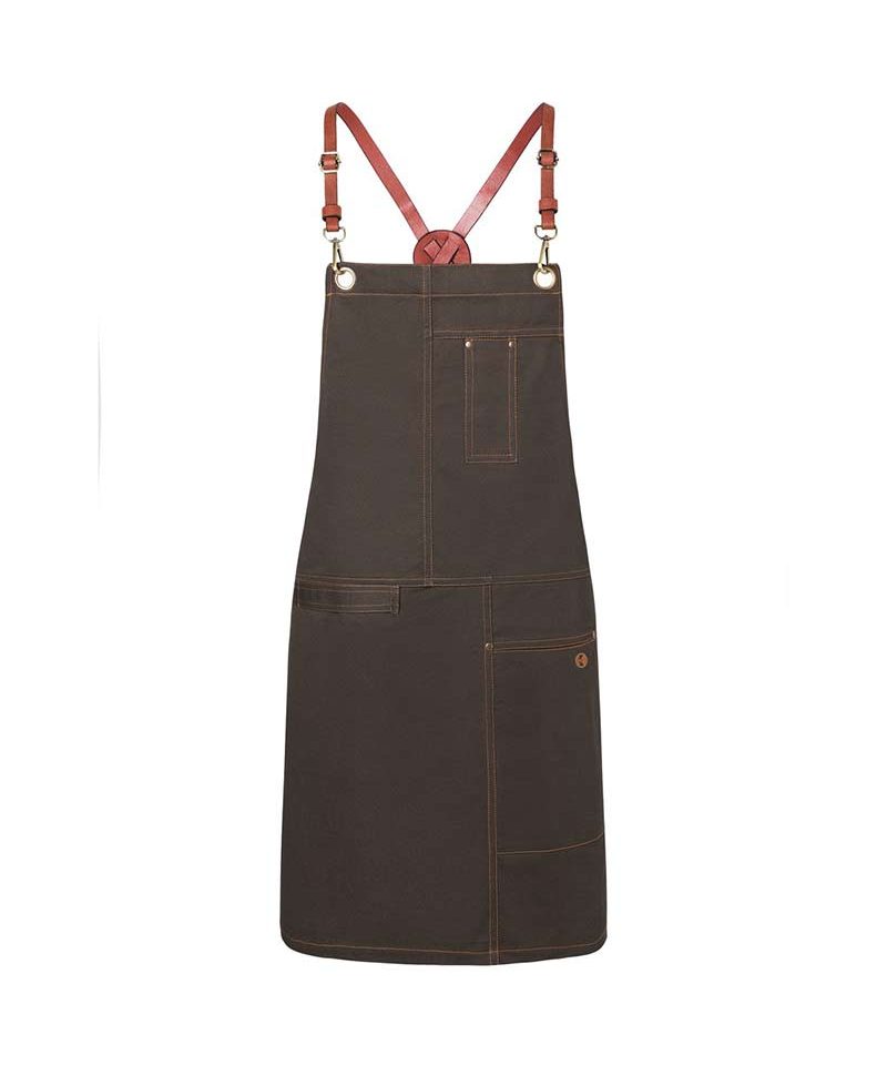 Grembiule con tasche e cinturini in pelle sintetica Karlowsky KLS25 12 grembiule-con-tasche-e-Cinturini-in-pelle-sintetica-Karlowsky-KLS25-marrone-cioccolata