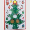 Albero di Natale in legno con 12 differenti decorazioni CX1278 1 Albero di Natale in legno con 12 differenti decorazioni CX1278