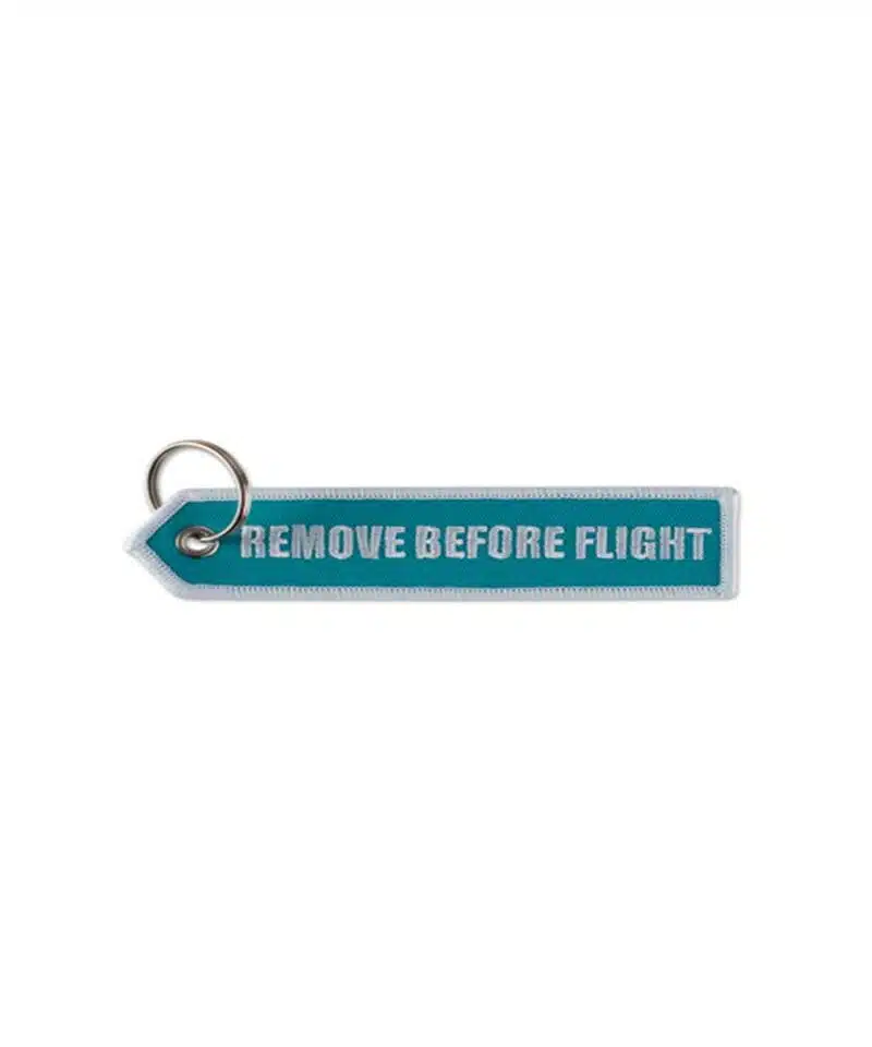 Etichetta-portachiavi-ricamata-remove-before-flight-MK2112
