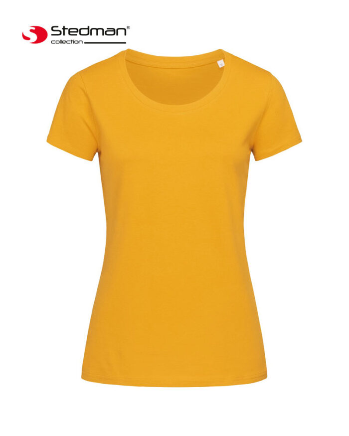 T-shirt-donna-cotone-organico-biologico-girocollo-Stedman-ST9300-giallo-ocra