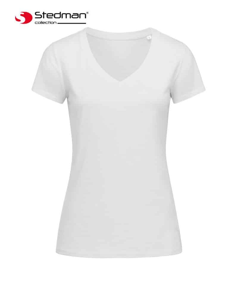 T-shirt donna in cotone organico collo V Stedman ST9310 11 T-shirt-donna-in-cotone-organico-collo-V-Stedman-ST9310-bianco