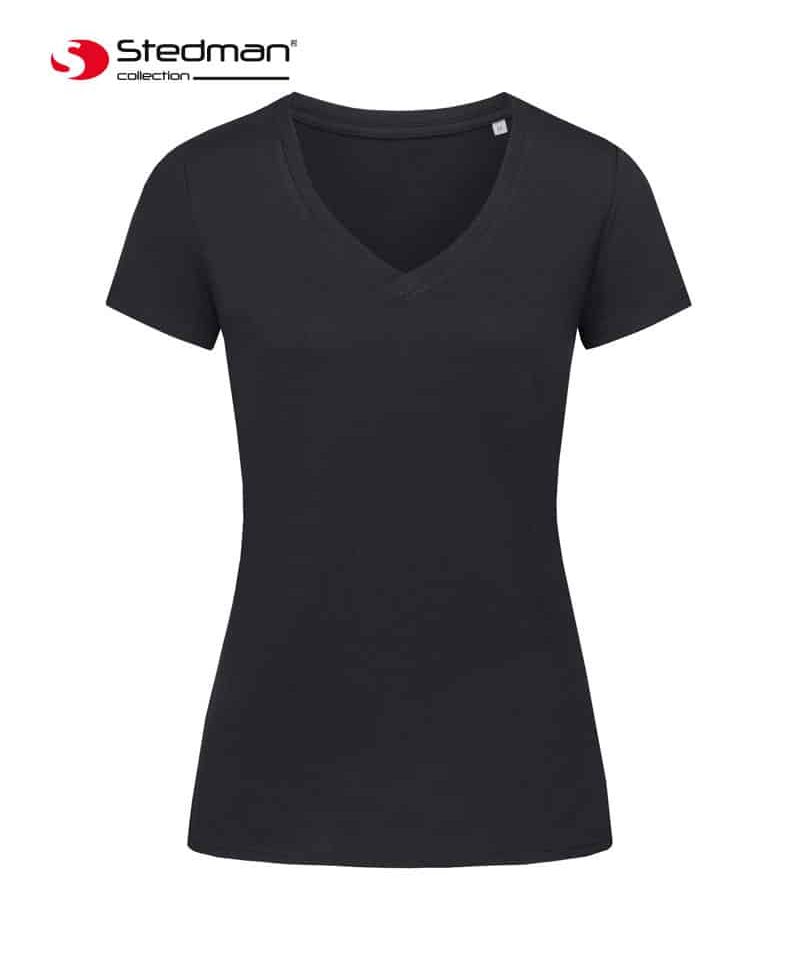 T-shirt donna in cotone organico collo V Stedman ST9310 17 T-shirt-donna-in-cotone-organico-collo-V-Stedman-ST9310-nero