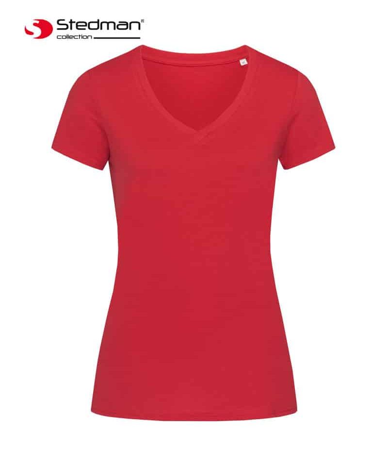 T-shirt donna in cotone organico collo V Stedman ST9310 14 T-shirt-donna-in-cotone-organico-collo-V-Stedman-ST9310-rosso