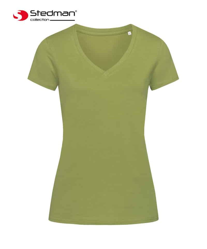T-shirt donna in cotone organico collo V Stedman ST9310 16 T-shirt-donna-in-cotone-organico-collo-V-Stedman-ST9310-verde-terra