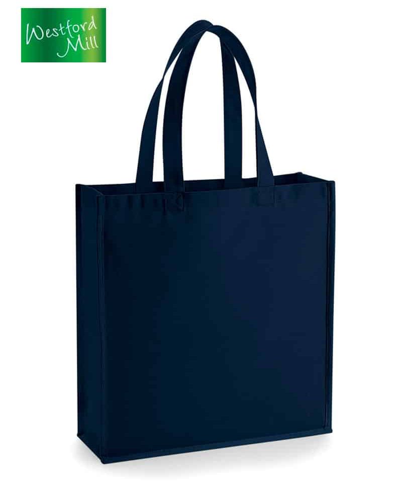 Shopper in canvas 39x42x13 cm Westford Mill W600 15 Shopper-in-canvas-39x42x13-cm-Westford-Mill-W600-blu-navy