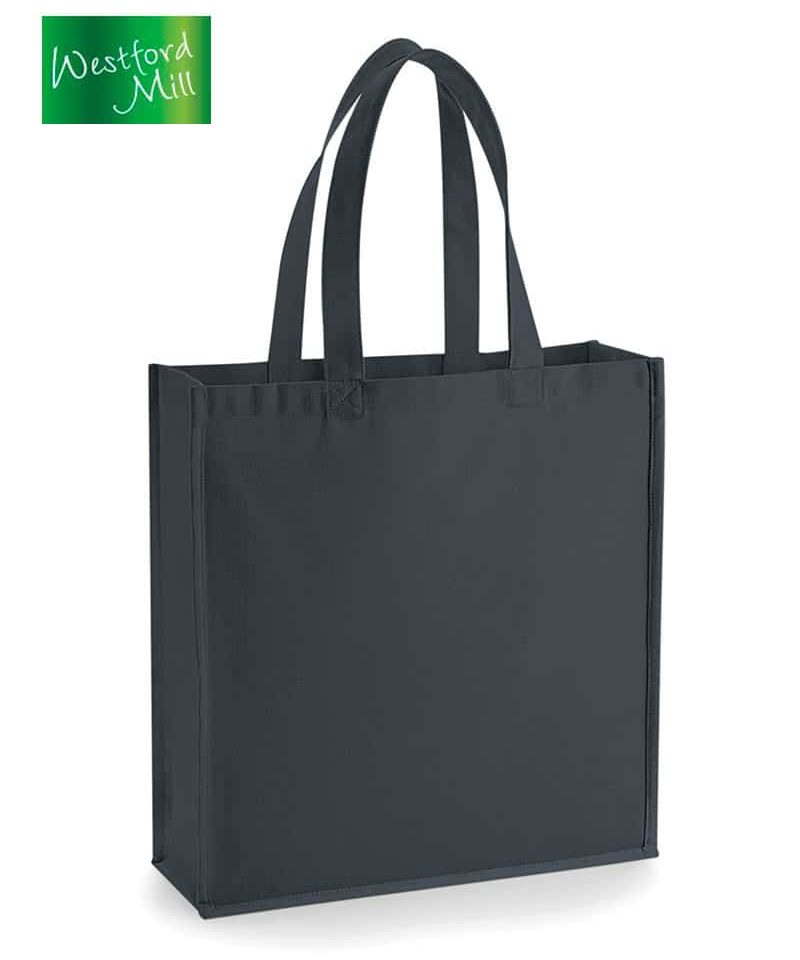 Shopper in canvas 39x42x13 cm Westford Mill W600 16 Shopper-in-canvas-39x42x13-cm-Westford-Mill-W600-grigio