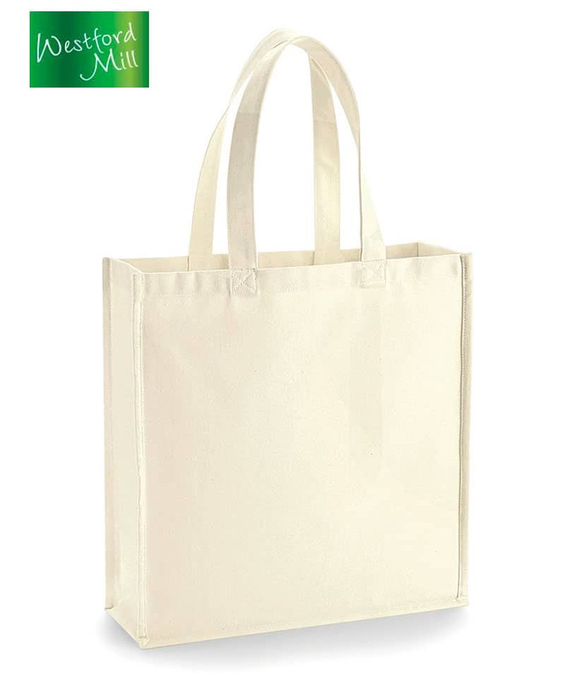 Shopper in canvas 39x42x13 cm Westford Mill W600 14 Shopper-in-canvas-39x42x13-cm-Westford-Mill-W600-natural