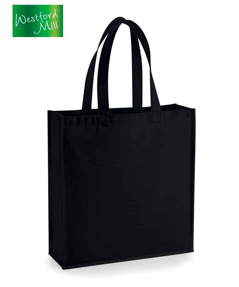 Shopper in canvas 39x42x13 cm Westford Mill W600 17 Shopper-in-canvas-39x42x13-cm-Westford-Mill-W600-nero