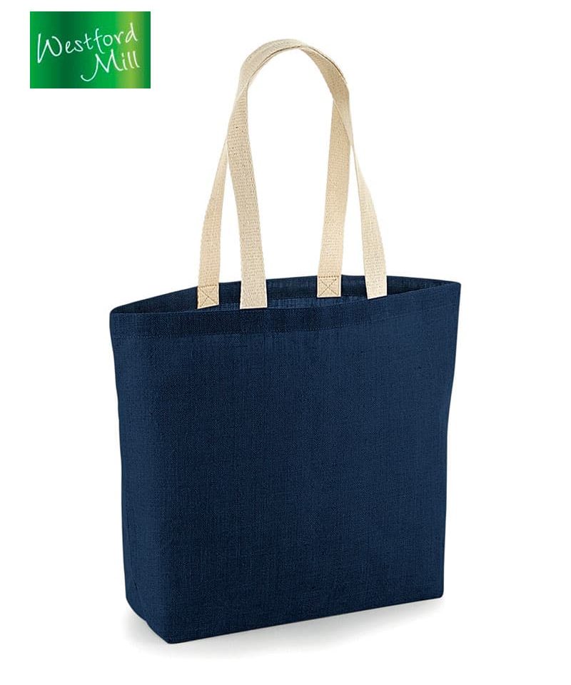 Shopper in juta morbida non laminata Westford Mill W458 5 Shopper-in-juta-morbida-non-laminata-Westford-Mill-W458-blu-navy
