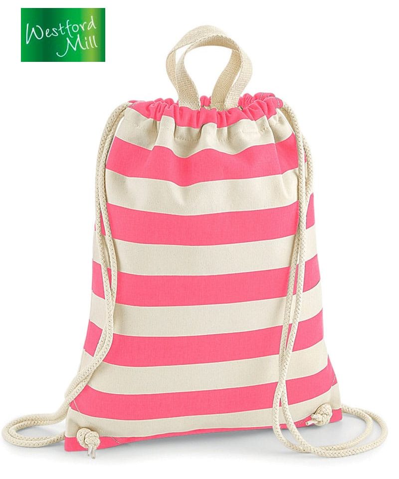 Zainetto-canvas-con-cordini-Westford-Mill-W686-natural-rosa