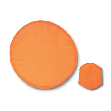 Frisbee pieghevole in poliestere con custodia it3087 arancio