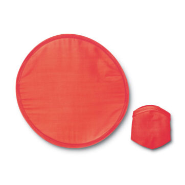 Frisbee pieghevole in poliestere con custodia it3087 rosso