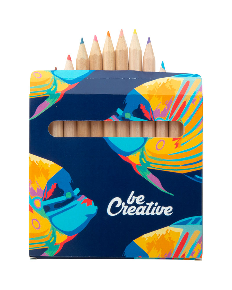 Set 12 matite colorate con scatola completamente personalizzata