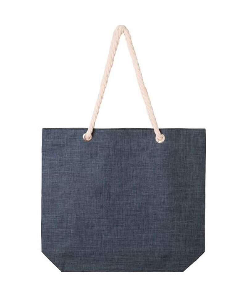 Borsa mare con effetto melange manici in corda e zip 24276 11 borsa-mare-con-effetto-melange-manici-in-corda-e-zip-Q24276-blu-navy