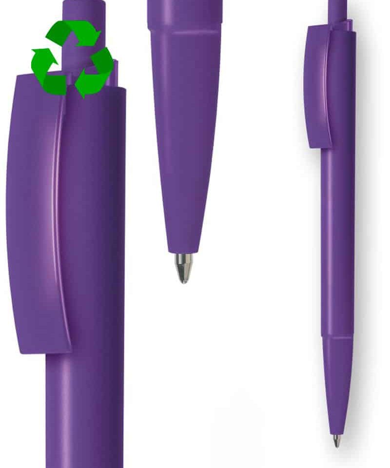 Penne in plastica riciclata E Twenty Recycled - stampa su fusto inclusa (min.500 pezzi) 20 penne-in-plastica-riciclata-E-Twenty-Recycled-viola