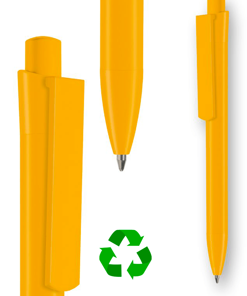 Penne in plastica riciclata INFINITY - stampa su fusto inclusa (min.500 pezzi) 14 penne-in-plastica-riciclata-Infinity-recycled-giallo
