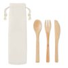 Set di posate in bamboo riutilizzabili mo9786 1 set di posate in bamboo riutilizzabili mo9786