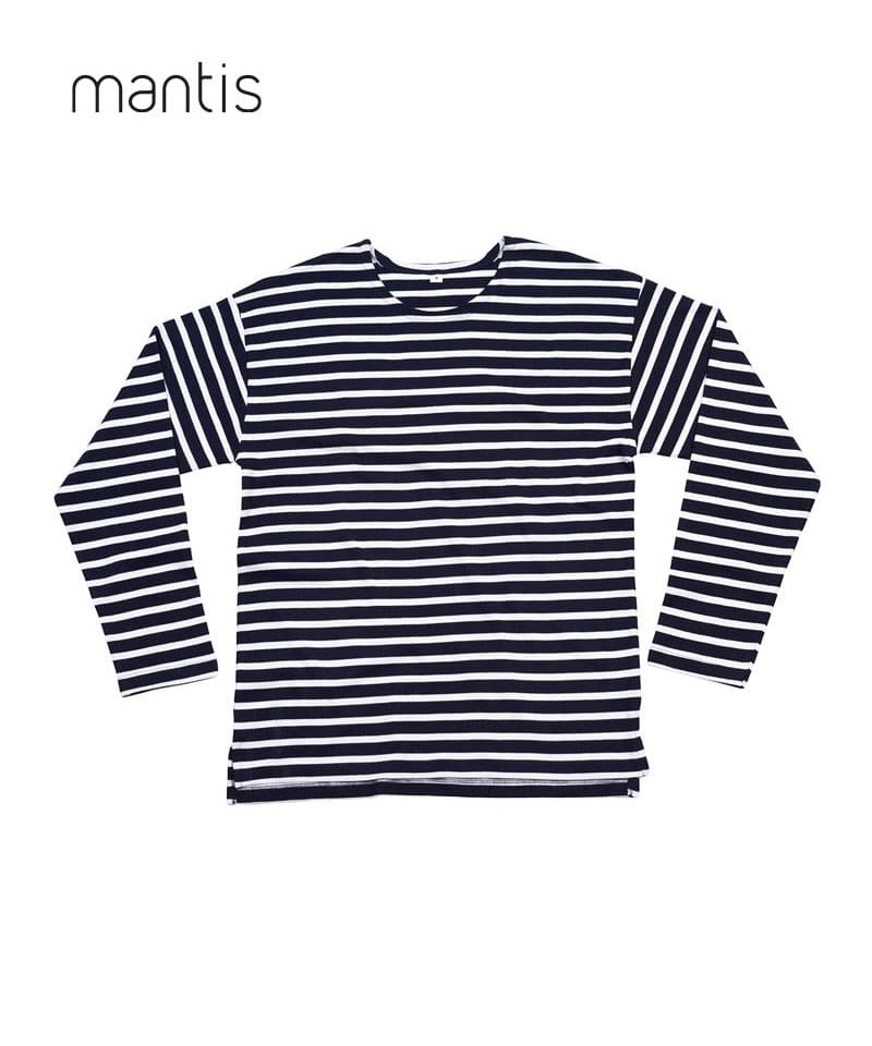 Maglia-unisex-in-cotone-organico-a-righe-Mantis-MAM136-bianco-nero