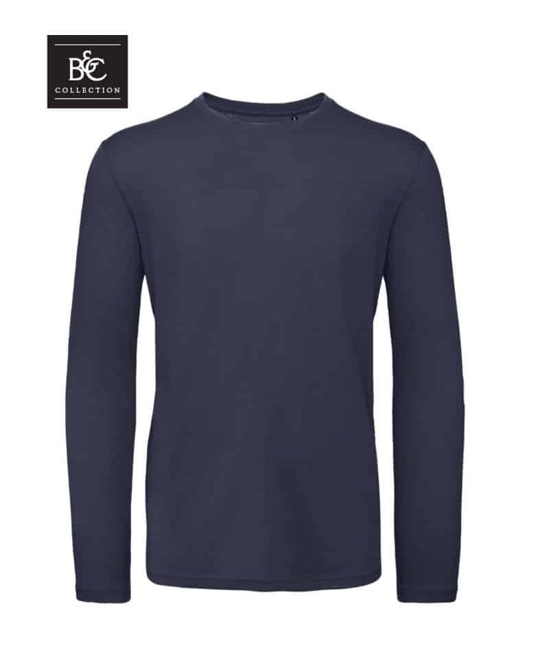 Magliette-uomo-manica-lunga-in-cotone-organico-BC-Collection-BCTM070-blu-navy