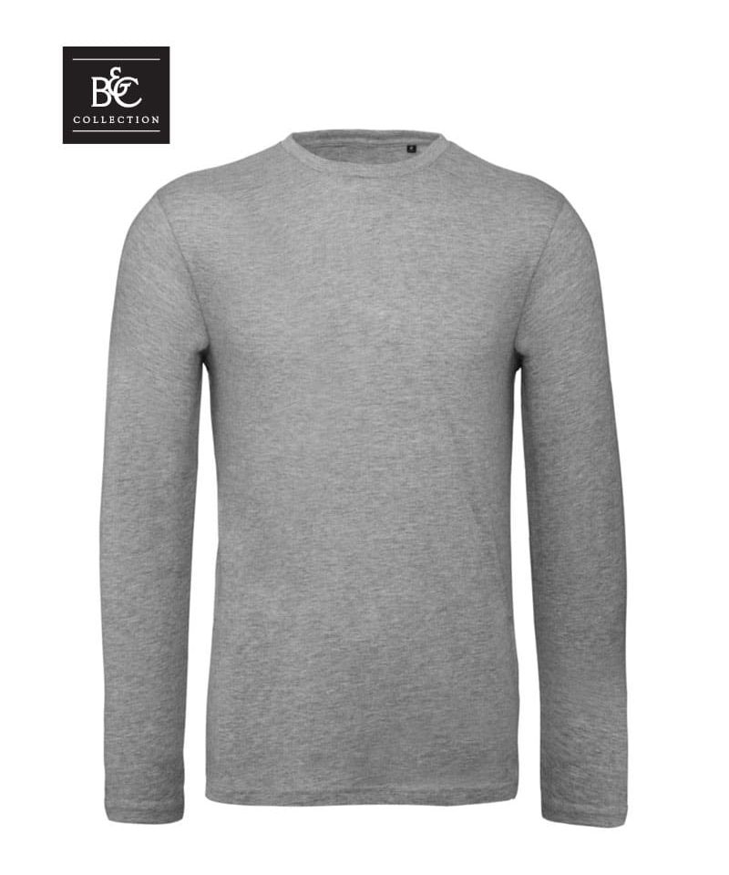 Magliette-uomo-manica-lunga-in-cotone-organico-BC-Collection-BCTM070-grigio-chiaro