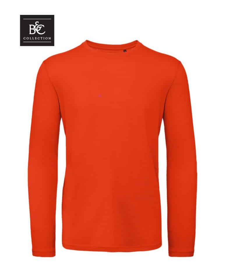 Magliette-uomo-manica-lunga-in-cotone-organico-BC-Collection-BCTM070-rosso