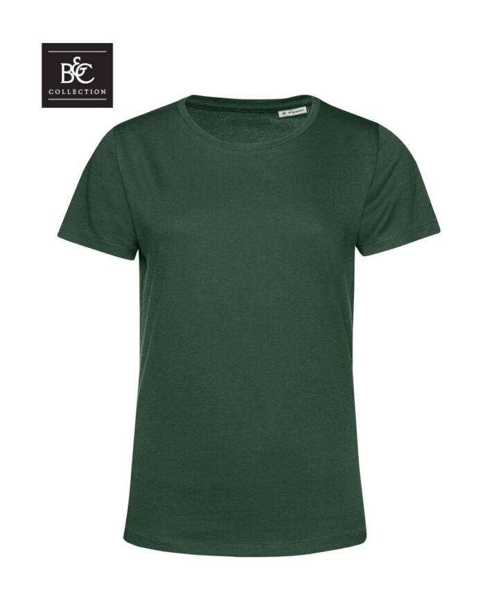 T-shirt-donna-in-cotone-organico-B&C-BCTW02B-verde-foresta