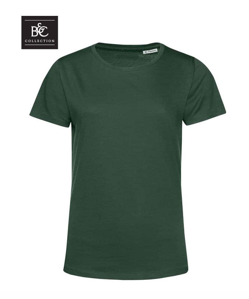 T-shirt-donna-in-cotone-organico-B&C-BCTW02B-verde-foresta