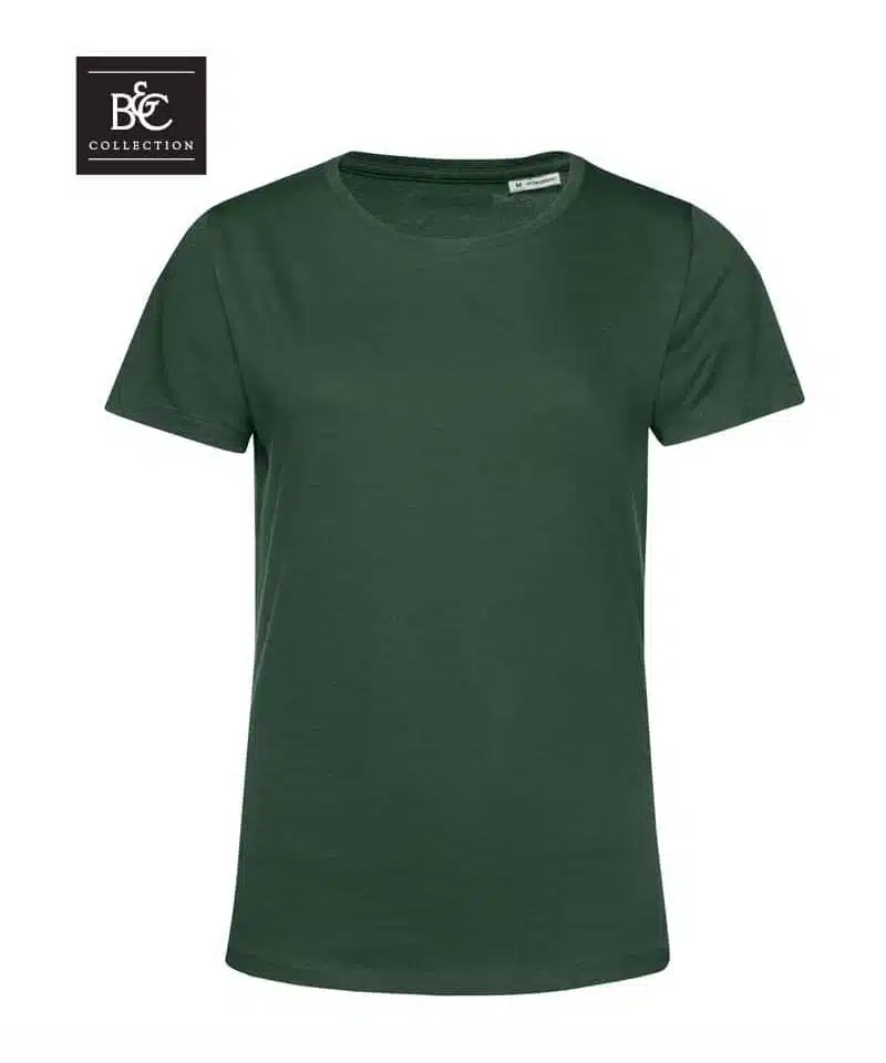 T-shirt-donna-in-cotone-organico-B&C-BCTW02B-verde-foresta