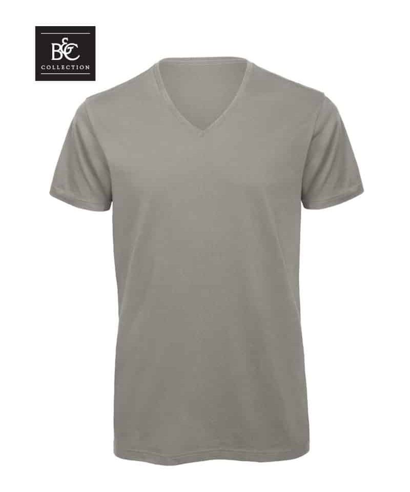 T-shirt uomo collo V in cotone organico B&C BCTM044 11 T-shirt-uomo-collo-V-in-cotone-organico-B&C-BCTM044-grigio-chiaro