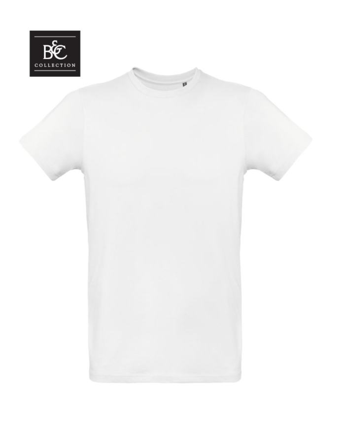 T-shirt-uomo-in-cotone-organico-B&C-BCTM048-bianco