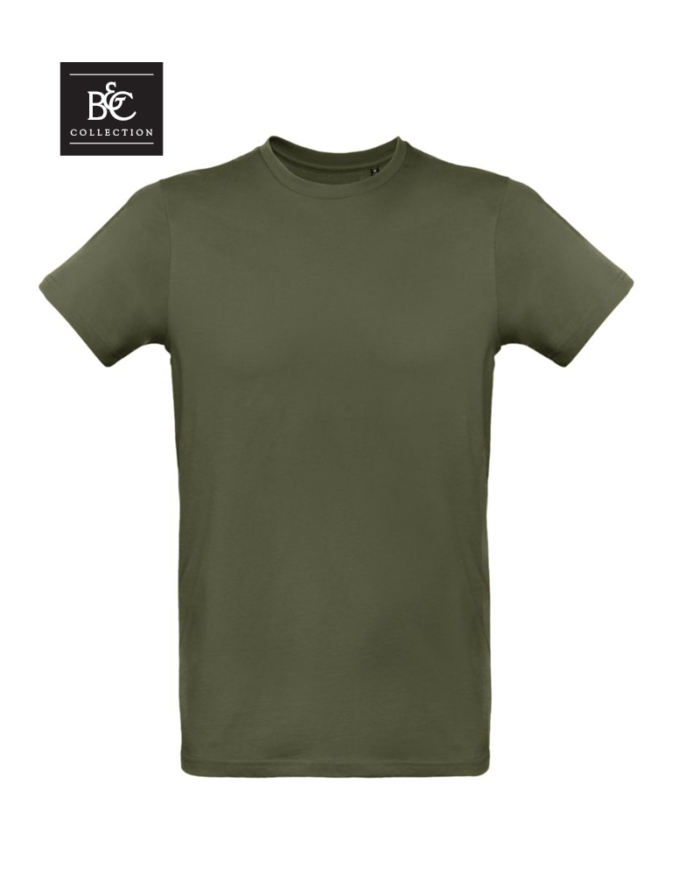 T-shirt-uomo-in-cotone-organico-B&C-BCTM048-verde-militare
