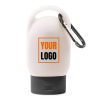 Protezione solare SPF25 con moschettone MO8512 1 Protezione solare SPF25 con moschettone MO8512 neroSTAMPATO