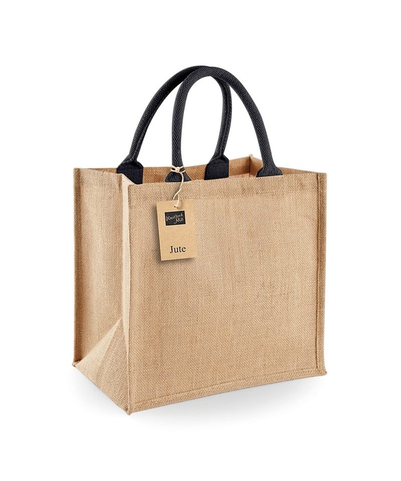 Borsa-in-Juta-quadrata-30x30x19-cm-Westford-Mill-W413-natural-nero