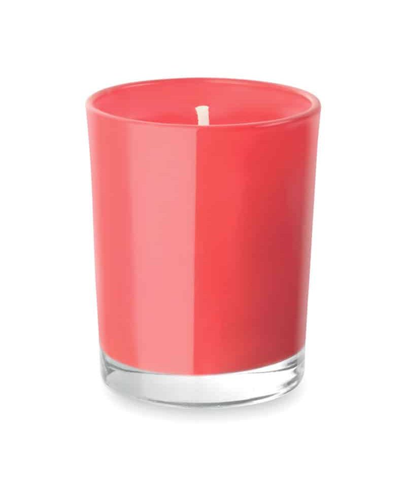 Candela-profumata-in-confezione-di-vetro-colorato.-mo9030-rosso