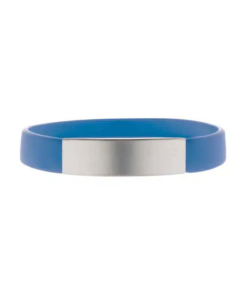 Braccialetto-in-silicone-con-piastra-in-alluminio-argentato-AP809399-blu