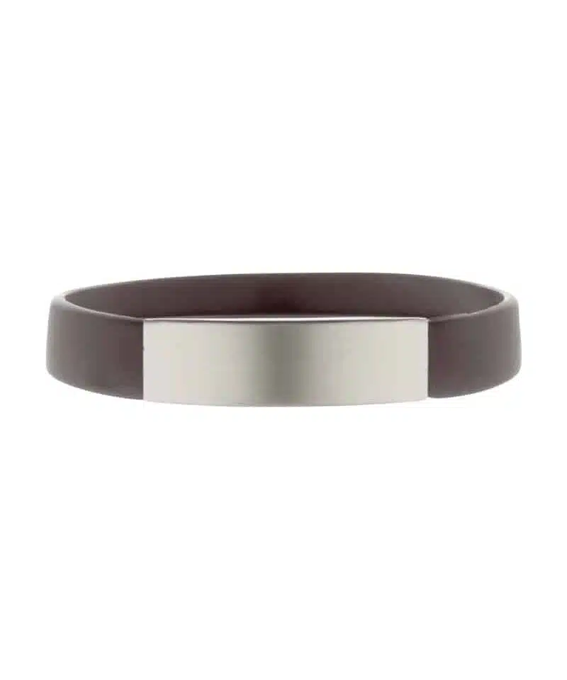 Braccialetto-in-silicone-con-piastra-in-alluminio-argentato-AP809399-nero