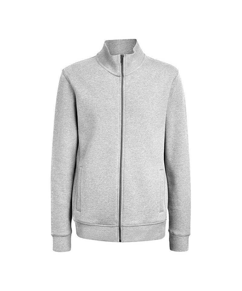 Felpa unisex zip intera Black Spider BS334 15 Felpa-unisex-zip-intera-Black-Spider-BS334-grigio-chiaro